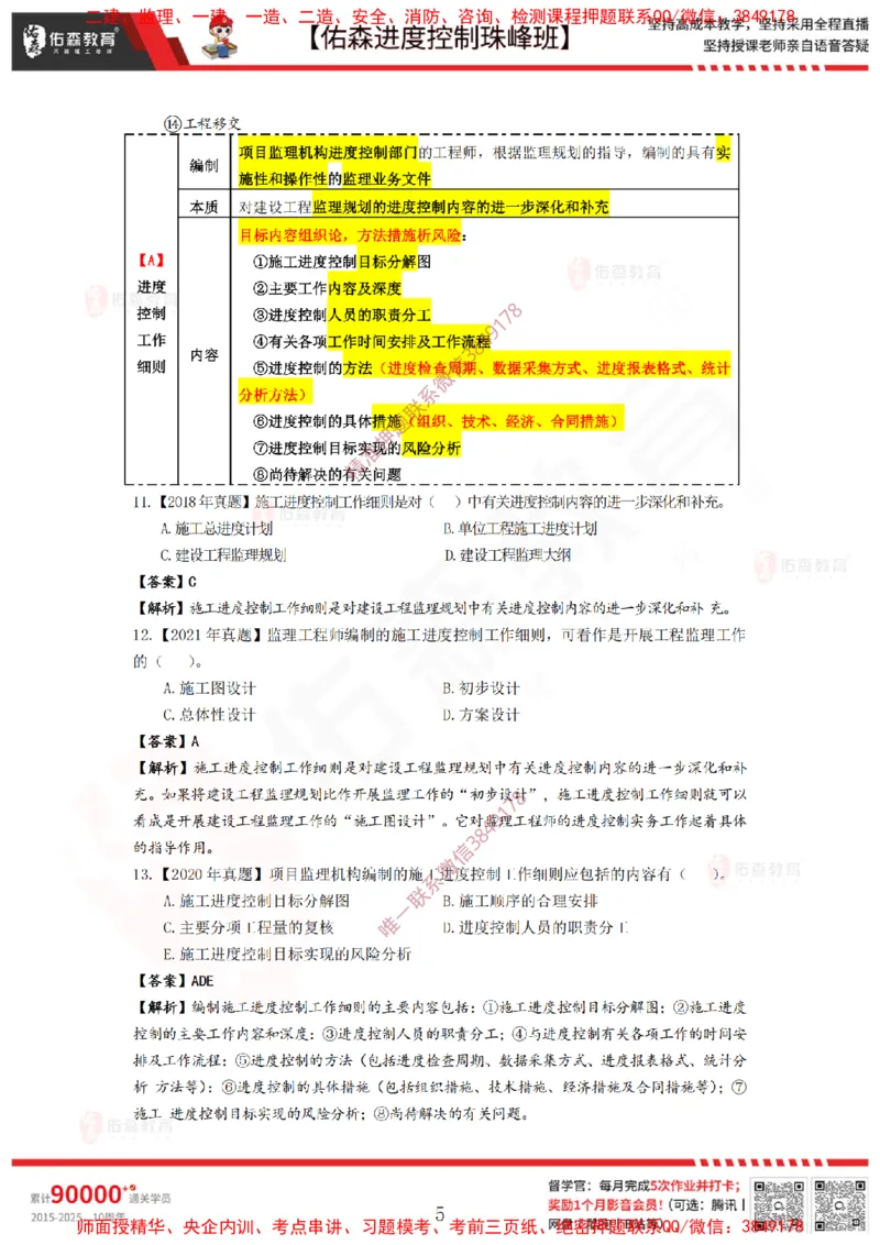 1月24日佑森进度控制珠峰班VIP作业答案_监理工程师_2025监理工程师_2025年监理工程师SVIP_2025年监理土建控制SVIP_02-基础精讲✿高端面授✿深度强化