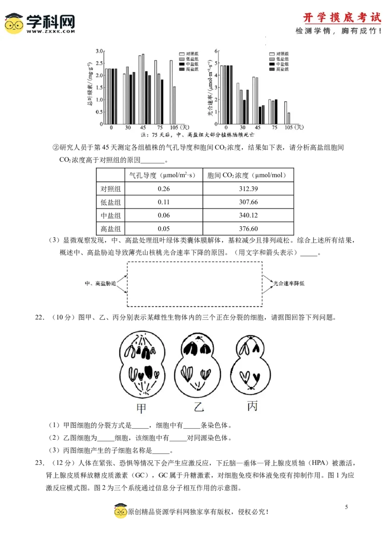 生物-2024届新高三开学摸底考试卷（全国通用新教材）02(考试版)_2024届新高三开学摸底考试卷_生物-2024届新高三开学摸底考试卷_生物-2024届新高三开学摸底考试卷（全国通用，新教材）02