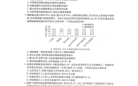 2024届湖南省&ldquo;一起考&rdquo;大联考高三下学期3月模拟考试（模拟一）生物试题_2024年4月_01按日期_3号_2024届湖南省&ldquo;一起考&rdquo;高三下学期3月模拟考试