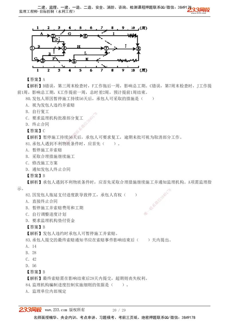 1-6_监理工程师_2025监理工程师_2025年监理工程师SVIP_2025年监理水利控制SVIP_03-习题精析✿实战特训✿模考通关_06-水利控制《习题解析班》苏洁233推荐_02-进度控制-完