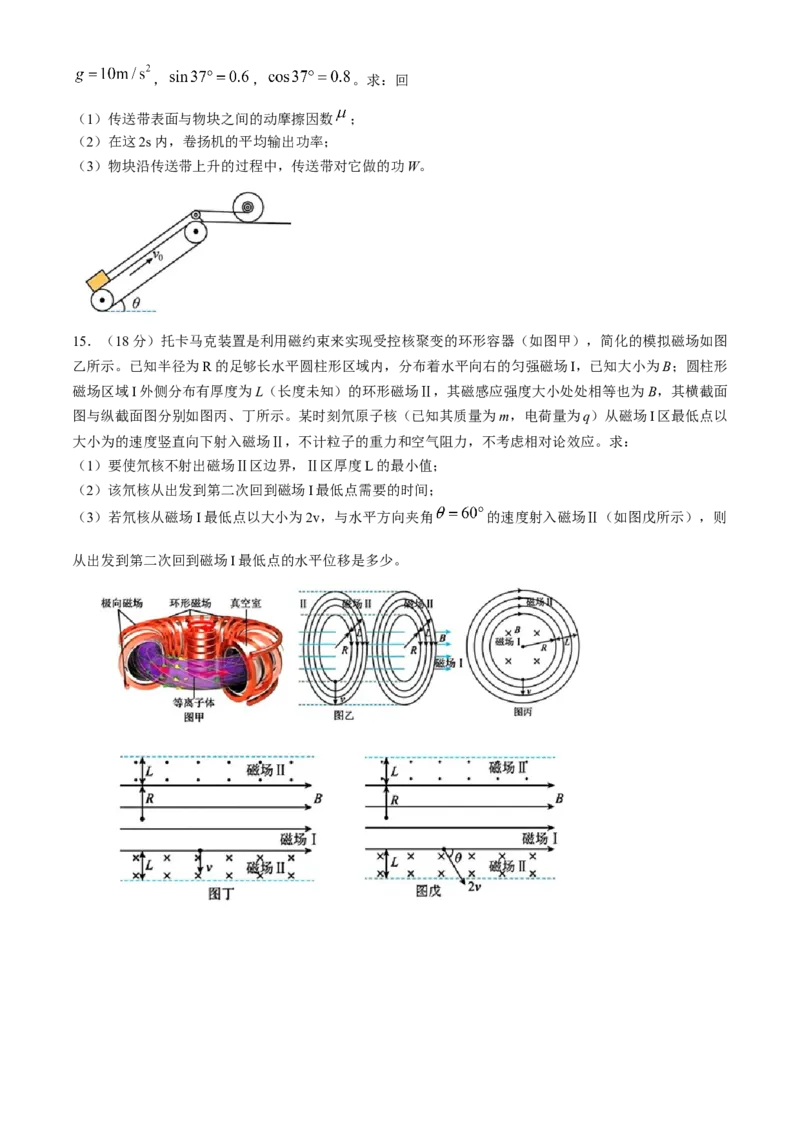 2024届湖北省宜荆荆高三下学期五月高考适应性考试物理试题Word版含解析(1)_2024年5月_025月合集_2024届湖北省宜荆荆高三下学期五月高考适应性考试