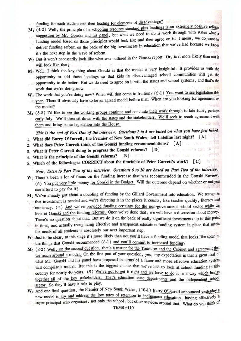 预测第五套答案解析_2025专四专八真题及备考资料_2009-2024专八真题+备考资料_24专八预测押题卷_专八预测卷5套_答案解析