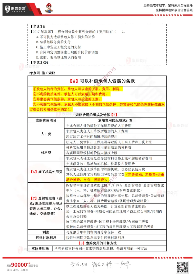 2025.2.16佑森教育叶虎翼授课监理投资控制《投资控制（2）》专用讲义，版权所有，侵权必究_监理工程师_2025监理工程师_2025年监理工程师SVIP_2025年监理土建控制SVIP