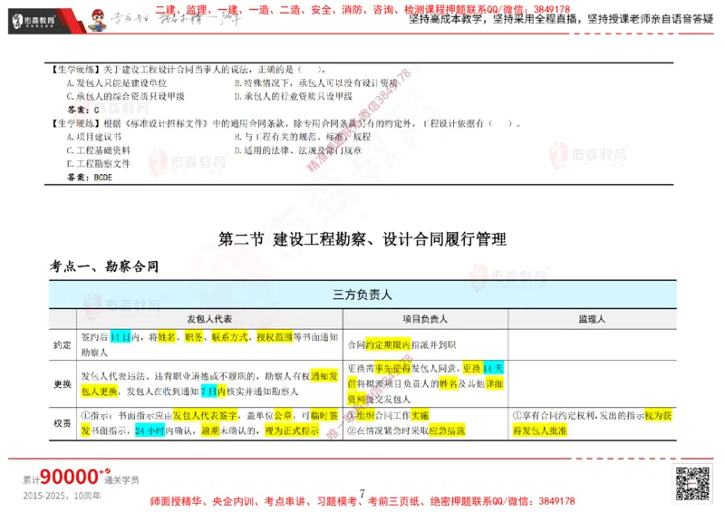 2025.2.15佑森教育闫力齐授课合同管理《第五、六、七、八、九章》专用讲义，版权所有，侵权必究_监理工程师_2025监理工程师_2025年监理工程师SVIP_2025年监理合同管理SVIP