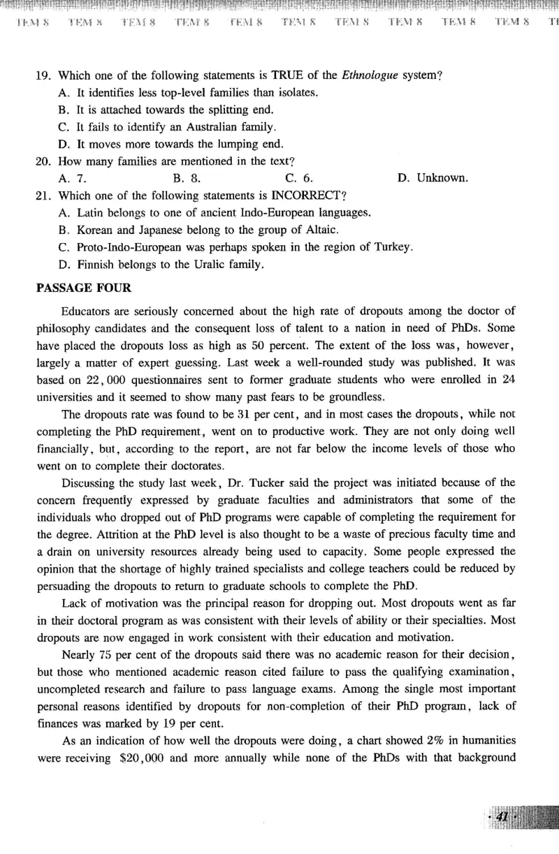 英语专业八级考试模拟试题集_2025专四专八真题及备考资料_2025专八备考资料_2025专八预测押题卷_2024专八模拟试题集