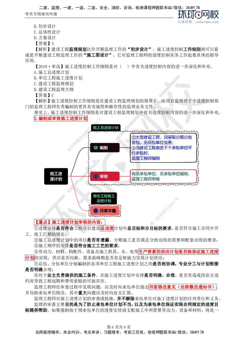 18.进度：第六章第一节至第二节施工阶段进度控制的内容_监理工程师_2025监理工程师_2025年监理工程师SVIP_2025年监理土建控制SVIP_02-基础精讲✿高端面授✿深度强化