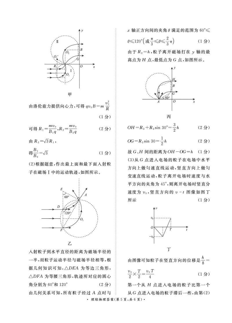 5月高三联考理综物理答案_2024年5月_01按日期_21号_2024届河南省青桐鸣高三5月大联考_2024届河南省青桐鸣高三5月大联考-理综（含答案）