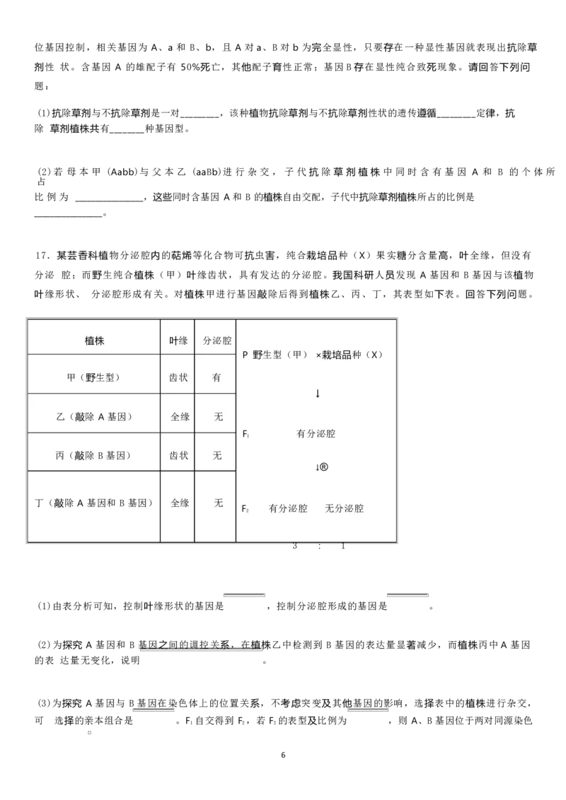 山东省临沂第一中学2026届高三上学期10月第一次阶段性质量检测+生物试题（含答案）_2025年10月_251016山东省临沂第一中学2026届高三上学期10月第一次阶段性质量检测（全科）