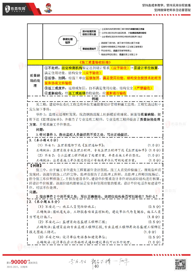2025.3.22佑森教育叶虎翼授课监理案例《质量与安全》专用讲义，版权所有，侵权必究_监理工程师_2025监理工程师_2025年监理工程师SVIP_2025年监理土建案例SVIP