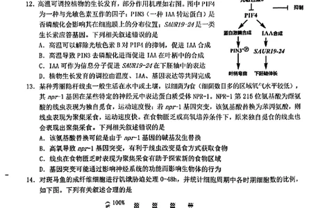 2024届福建省泉州市普通高中毕业班质量监测（三）生物含(1)_2024年3月_013月合集_2024届福建省泉州市普通高中毕业班质量监测三
