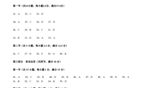 黄金卷03-赢在高考&middot;黄金8卷备战2024年高考英语模拟卷（新高考II卷专用）（参考答案）_2024高考押题卷_92024赢在高考全系列_赢在高考&middot;黄金8卷备战2024年高考英语模拟卷