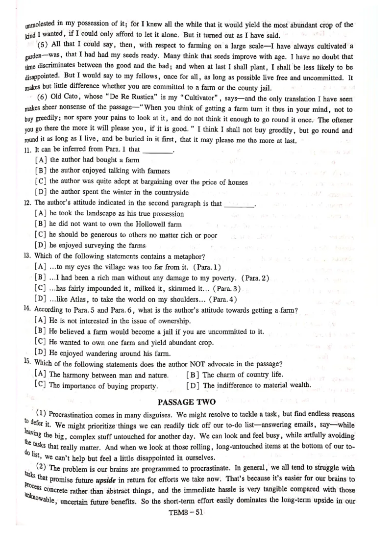 预测第三套_2025专四专八真题及备考资料_2009-2024专八真题+备考资料_24专八预测押题卷_专八预测卷5套_预测卷