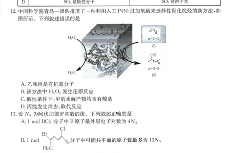 化学_6月_240613吉林省金太阳校2023-2024学年高二下学期6月联合考试_高二试卷