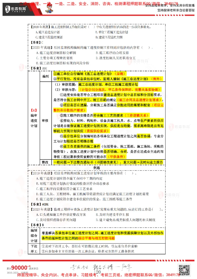2024.12.28佑森教育叶虎翼授课监理进度控制《进度控制（2）》专用讲义，版权所有，侵权必究_监理工程师_2025监理工程师_2025年监理工程师SVIP_2025年监理土建控制SVIP
