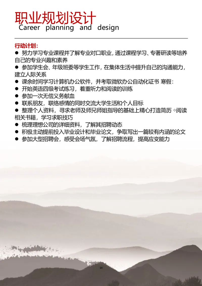 职业规划范本(05)_E6-职业规划_01精选word模板（推荐使用，修改后可用）