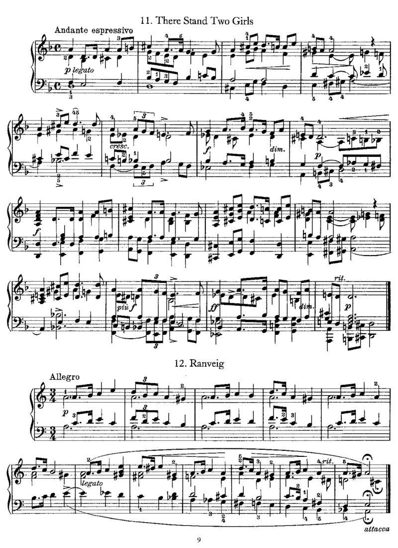 19NorwegianFolkSongs,Op66_一万首著名钢琴曲谱哈农贝多芬合集视频教学电子版高清无水印可打印_1古典钢琴知名音乐家谱_格里格钢琴谱全集_其他