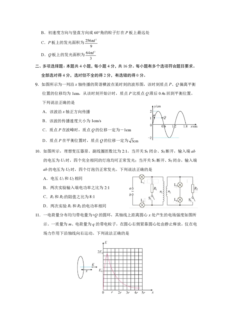 24济宁二模物理试题_2024年4月_01按日期_29号_2024届山东省济宁市高考第二次模拟考试_2024年山东省济宁市高考第二次模拟考试物理