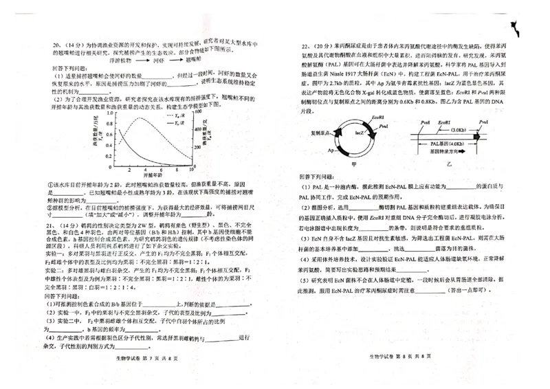 生物试卷_8月_240812湖北省腾云联盟2024-2025学年高三上学期8月联考_8-生物