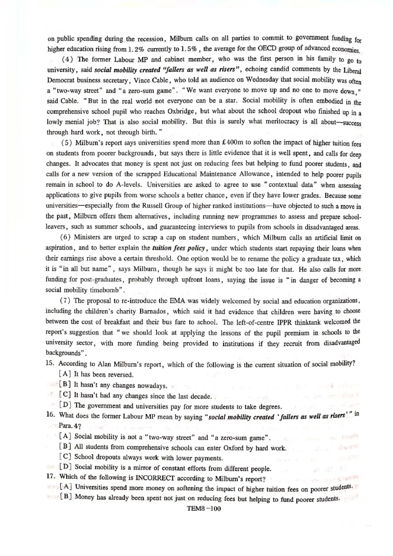 预测第五套_2025专四专八真题及备考资料_2009-2024专八真题+备考资料_24专八预测押题卷_专八预测卷5套_预测卷