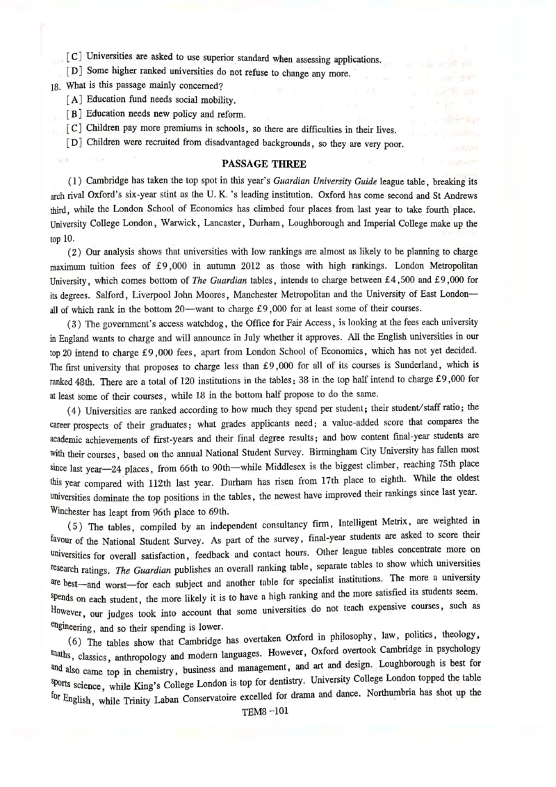 预测第五套_2025专四专八真题及备考资料_2009-2024专八真题+备考资料_24专八预测押题卷_专八预测卷5套_预测卷