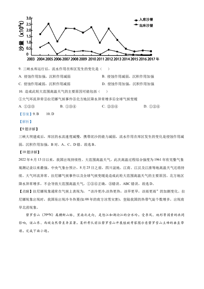 江苏省常州市第一中学2023-2024学年高二下学期6月月考试题地理Word版含解析_6月_240619江苏省常州市第一中学2023-2024学年高二下学期6月月考