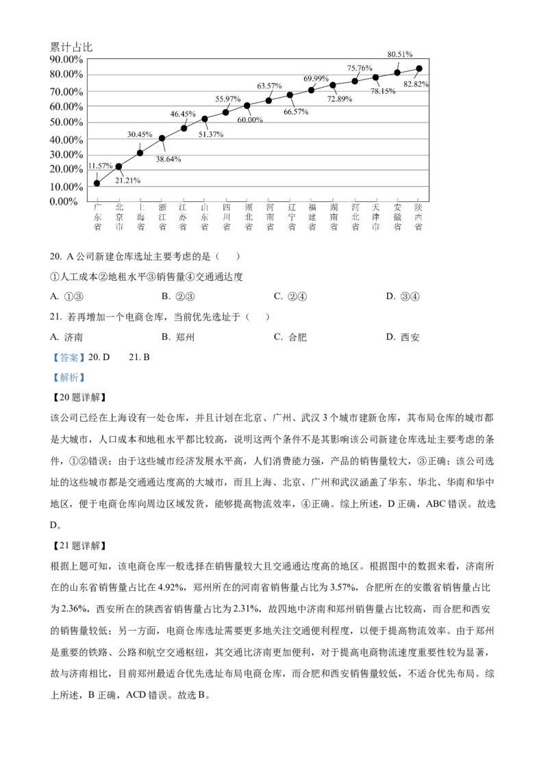江苏省常州市第一中学2023-2024学年高二下学期6月月考试题地理Word版含解析_6月_240619江苏省常州市第一中学2023-2024学年高二下学期6月月考
