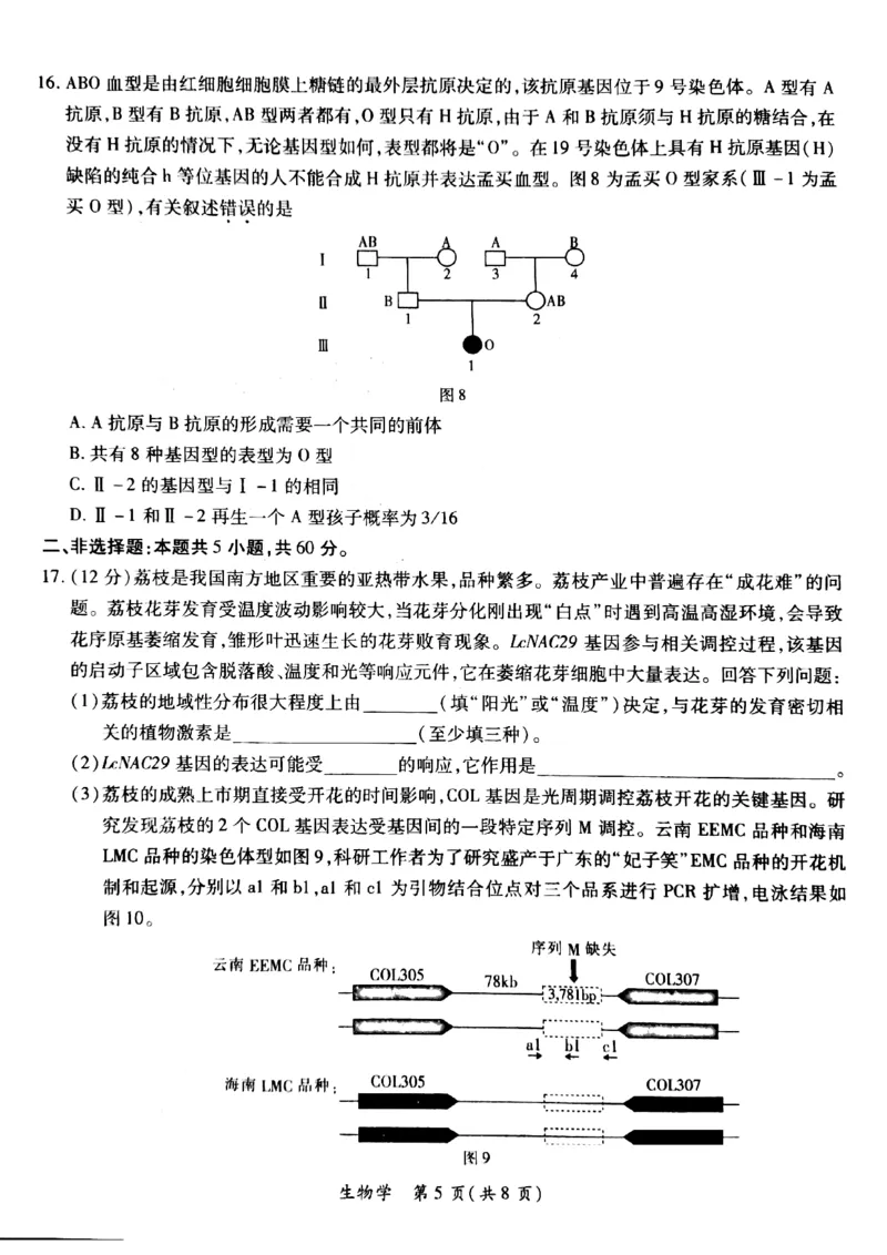 2024年茂名市高三年级第二次综合测试生物试卷_2024年4月_01按日期_15号_2024届广东省茂名高三年级第二次综合测试_2024年茂名市高三年级第二次综合测试生物