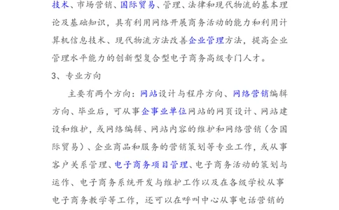 电子商务专业职业生涯规划书_E6-职业规划_13电子商务专业