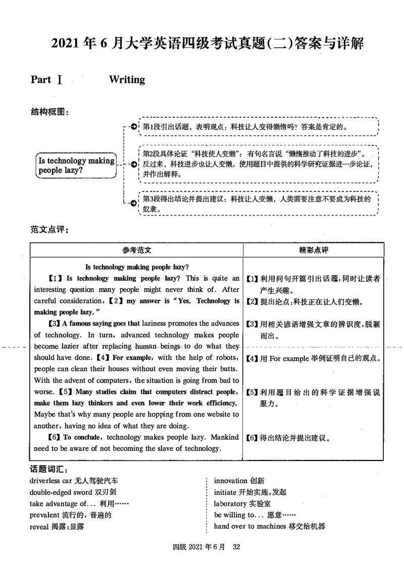 打印版答案解析2018-2022.06四级真题_英语四六级整合_英语四六级真题版本二此版为主此文件夹会持续更新_四级真题_1.四级真题+答案解析+听力音频(1989-2025)