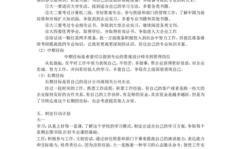 景观设计专业职业生涯规划书正式版潘鹏程_E6-职业规划_88景观园林设计