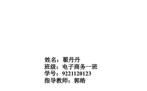 电子商务职业生涯规划书(模板)_E6-职业规划_13电子商务专业