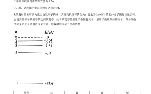 2024届贵州省高三下学期二模考试物理试题_2024年4月_01按日期_14号_2024届贵州省高三年级4月适应性考试_贵州省2024年高三年级4月适应性考试物理