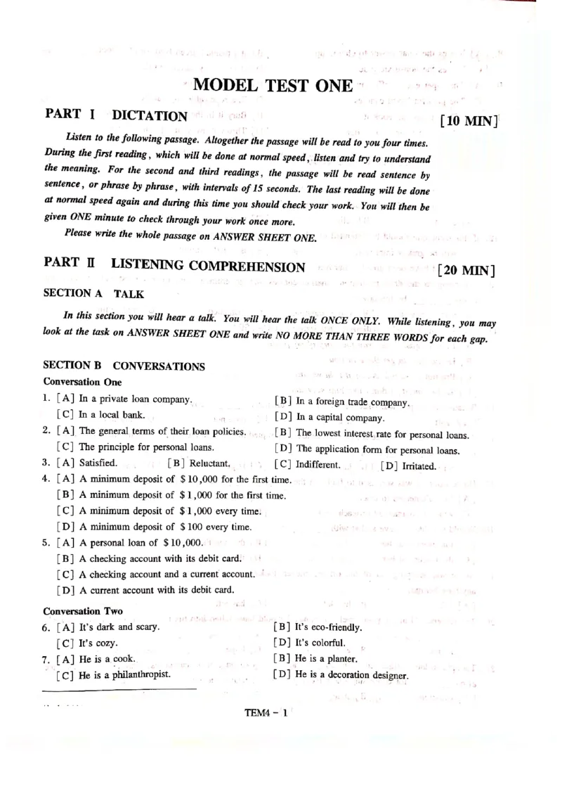 预测第一套_2025专四专八真题及备考资料_2009-2024专四真题+备考资料_专四预测押题卷13+5套_专四预测押题卷5套（附听力及解析）_预测卷