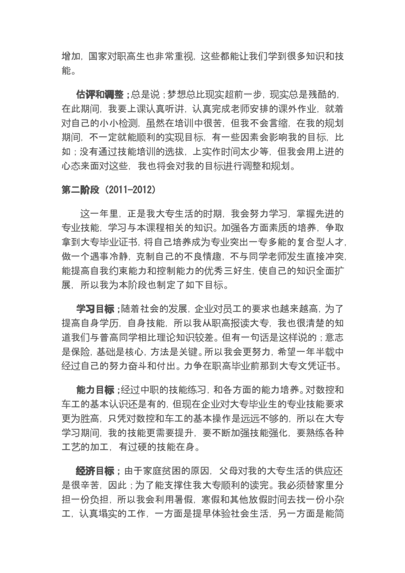 数控专业职业规划设计书_E6-职业规划_97数控专业