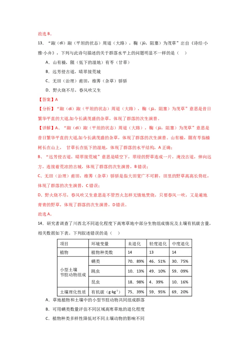 黄金卷04（解析版）-赢在高考&middot;黄金8卷备战2024年高考生物模拟卷（黑龙江专用）_2024高考押题卷_92024赢在高考全系列_赢在高考&middot;黄金8卷备战2024年高考生物模拟卷