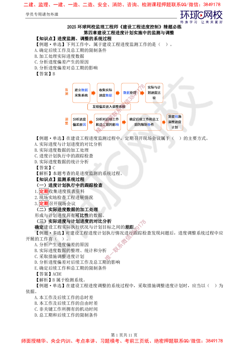 04.进度：精题必练（四）_监理工程师_2025监理工程师_2025年监理工程师SVIP_2025年监理土建控制SVIP_03-习题精析✿实战特训✿模考通关_12-控制《精题必练班》李娜HQ推荐