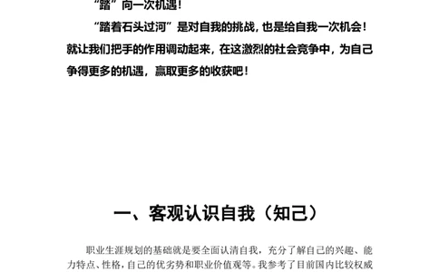 职业规划范本(17)_E6-职业规划_01精选word模板（推荐使用，修改后可用）