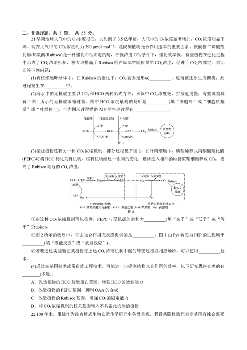 黄金卷05（考试版）-赢在高考&middot;黄金8卷备战2024年高考生物模拟卷（吉林专用）_2024高考押题卷_92024赢在高考全系列_（通用版）2024《赢在高考&middot;黄金预测卷》（九科全）各八套