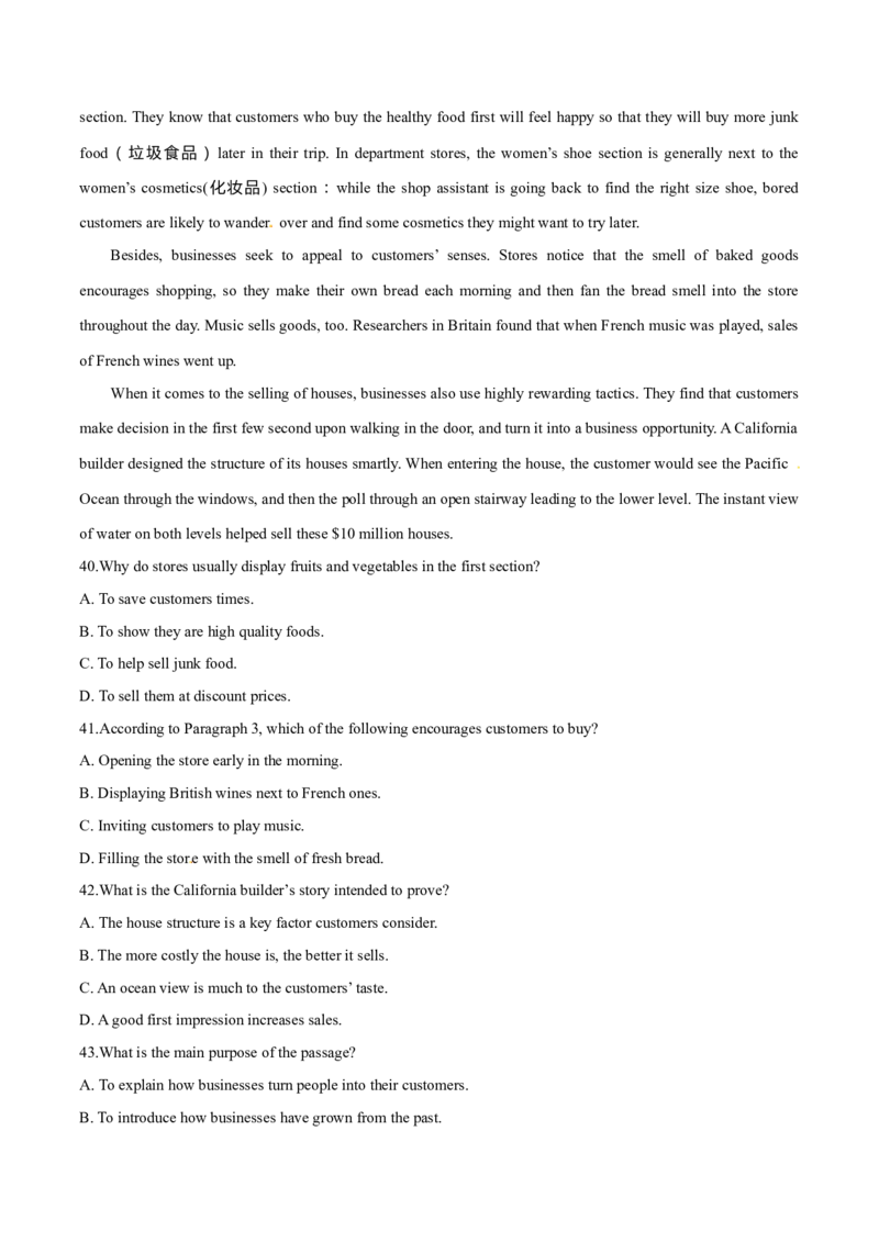 专题14阅读理解说明文（学生卷）--学易金卷：十年（2014-2023）高考真题英语分项汇编（全国通用）_近10年高考真题汇编（必刷）_十年（2014-2024）高考英语真题分类汇编（全国通用）