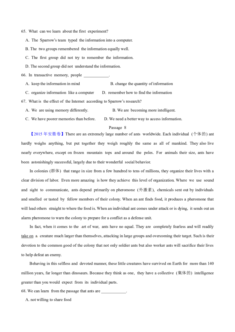 专题14阅读理解说明文（学生卷）--学易金卷：十年（2014-2023）高考真题英语分项汇编（全国通用）_近10年高考真题汇编（必刷）_十年（2014-2024）高考英语真题分类汇编（全国通用）