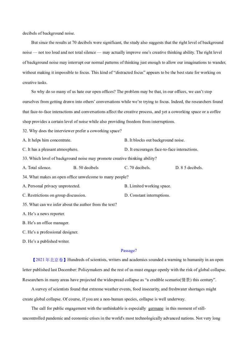 专题14阅读理解说明文（学生卷）--学易金卷：十年（2014-2023）高考真题英语分项汇编（全国通用）_近10年高考真题汇编（必刷）_十年（2014-2024）高考英语真题分类汇编（全国通用）