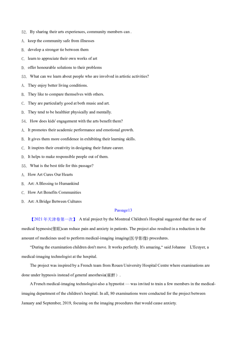 专题14阅读理解说明文（学生卷）--学易金卷：十年（2014-2023）高考真题英语分项汇编（全国通用）_近10年高考真题汇编（必刷）_十年（2014-2024）高考英语真题分类汇编（全国通用）