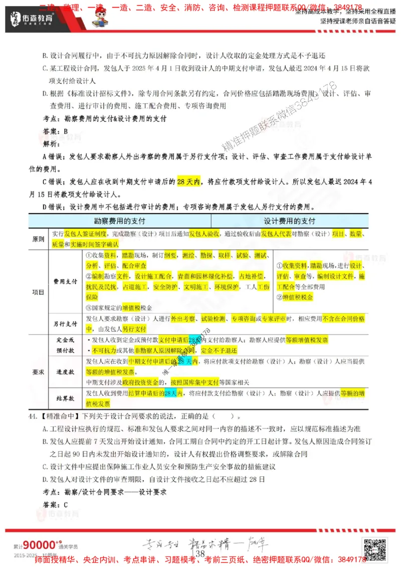 2025.4.12佑森教育闫力齐授课合同管理《考前冲刺串讲》专用讲义，版权所有，侵权必究_监理工程师_2025监理工程师_2025年监理工程师SVIP_2025年监理合同管理SVIP