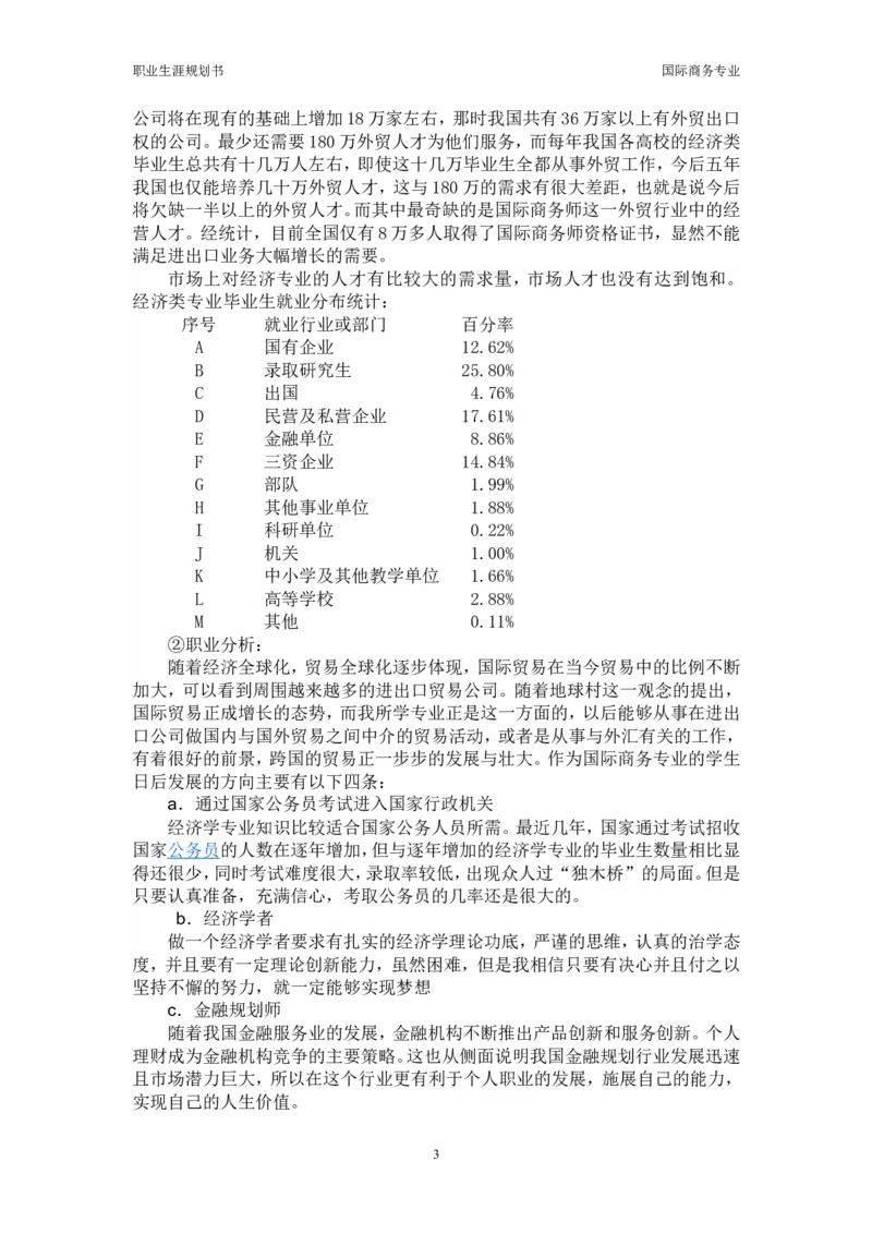 职业生涯规划书_E6-职业规划_92国际商务专业