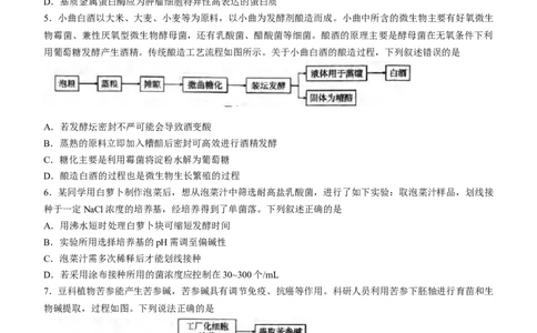 2024届重庆市八中高三高考3月适应性月考卷（五）生物试题_2024年3月_013月合集_2024届重庆市第八中学高考适应性月考卷（五）