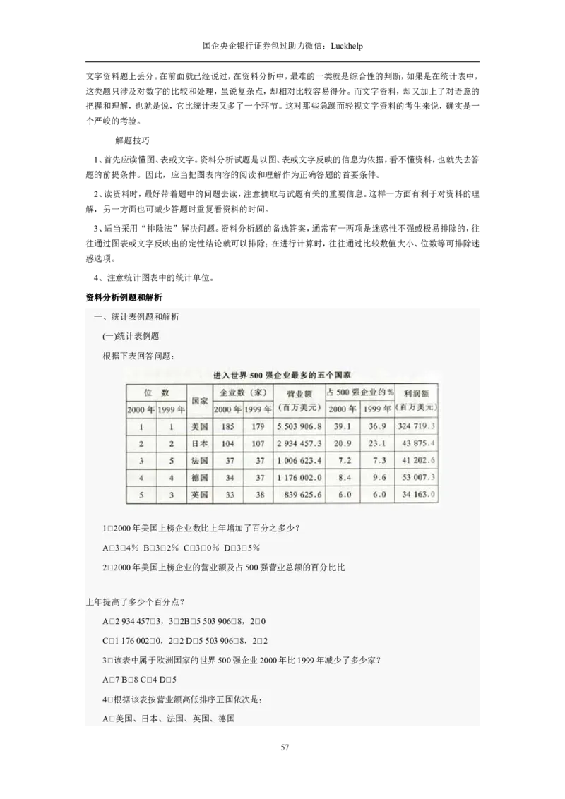 资料分析习题大全_中储粮笔试通关资料_7.模块专项练习题库_资料分析模块