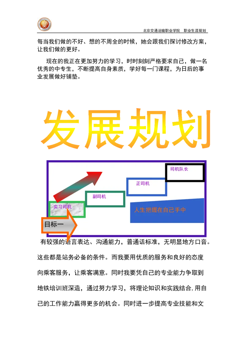 轨道管理-职业生涯规划_E6-职业规划_20铁道专业