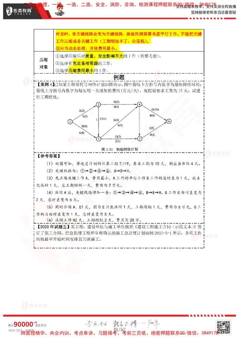 2024.12.14佑森教育叶虎翼授课监理案例《进度计划》专用讲义，版权所有，侵权必究_监理工程师_2025监理工程师_2025年监理工程师SVIP_2025年监理土建案例SVIP