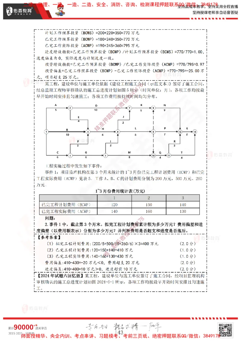 2025.1.19佑森教育叶虎翼授课监理案例《造价与结算》专用讲义，版权所有，侵权必究_监理工程师_2025监理工程师_2025年监理工程师SVIP_2025年监理土建案例SVIP