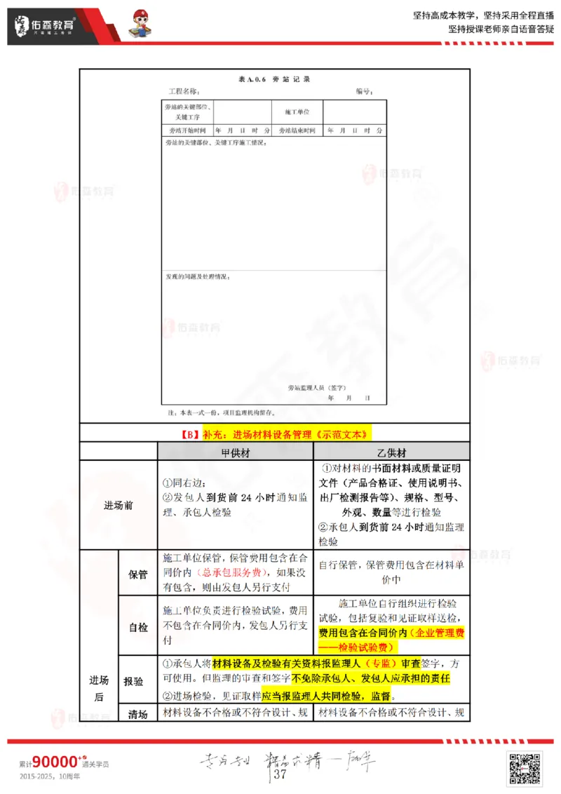 2025.3.8佑森教育叶虎翼授课监理案例《监理规范》专用讲义，版权所有，侵权必究_监理工程师_2025监理工程师_2025年监理工程师SVIP_2025年监理土建案例SVIP